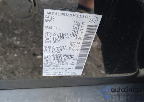 2017 Nissan Rogue Sv/Sl from USA, damaged, VIN 5N1AT2MV0HC895900